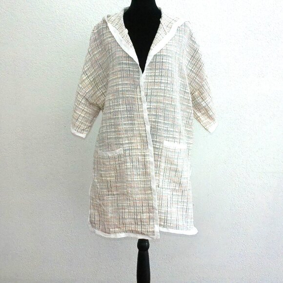 Rules of Etiquette, Plaid Tunic with hoodie and two pockets - Picture 4 of 11